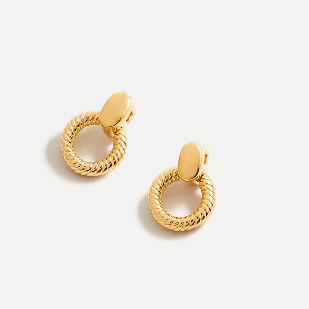 Demi-fine 14k gold-plated mini knocker earrings